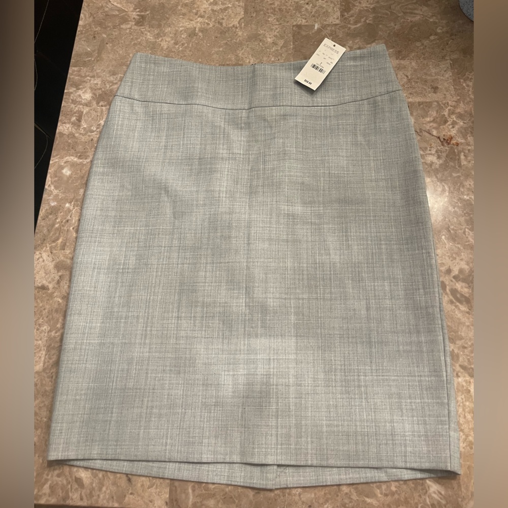Grey mid length skirt